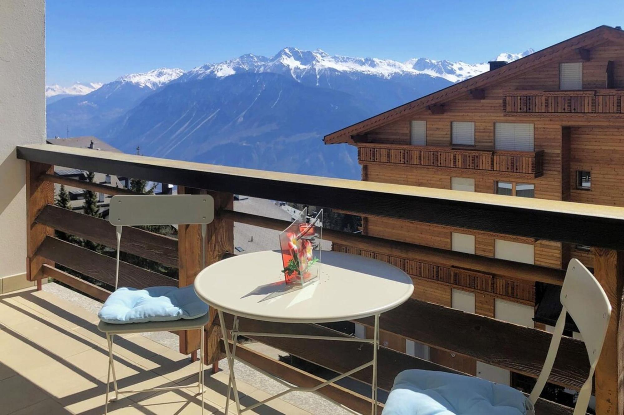 Balcon - Proche télécabines - Hypercentre - Parking Crans-Montana Exterior foto